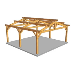 Carport En Bois Douglas - 2 Pans - Gamme City -Haros Magasin abri exterieur 2 P carport en bois autoporte 2
