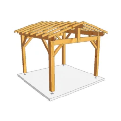 Carport En Bois Douglas - 2 Pans - Gamme Country -Haros Magasin abri exterieur en bois 2 P autoporte 2