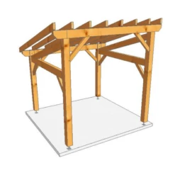 Abri Extérieur Monopente - Bois Douglas - Gamme Country -Haros Magasin abri exterieur monopente carport en bois autoporte 5