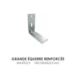 Grande équerre Renforcée E9 150/150/65/2,5 Simpson