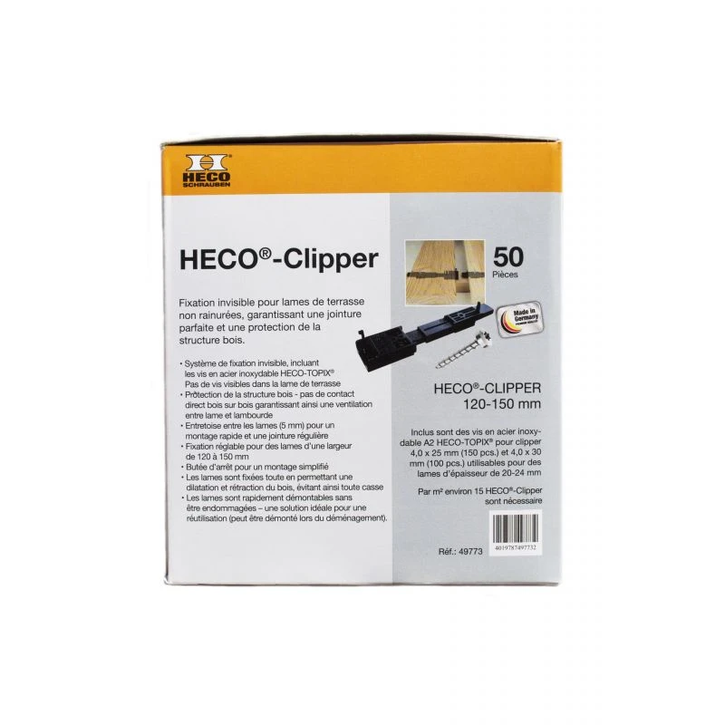 Kit HECO-Clipper - Système De Fixation Pour Terrasse 4 Kit HECO-Clipper - Système De Fixation Pour Terrasse – Image 2