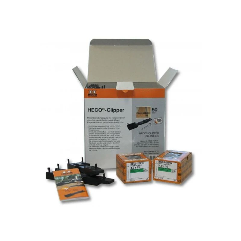 Kit HECO-Clipper - Système De Fixation Pour Terrasse 3 Kit HECO-Clipper - Système De Fixation Pour Terrasse