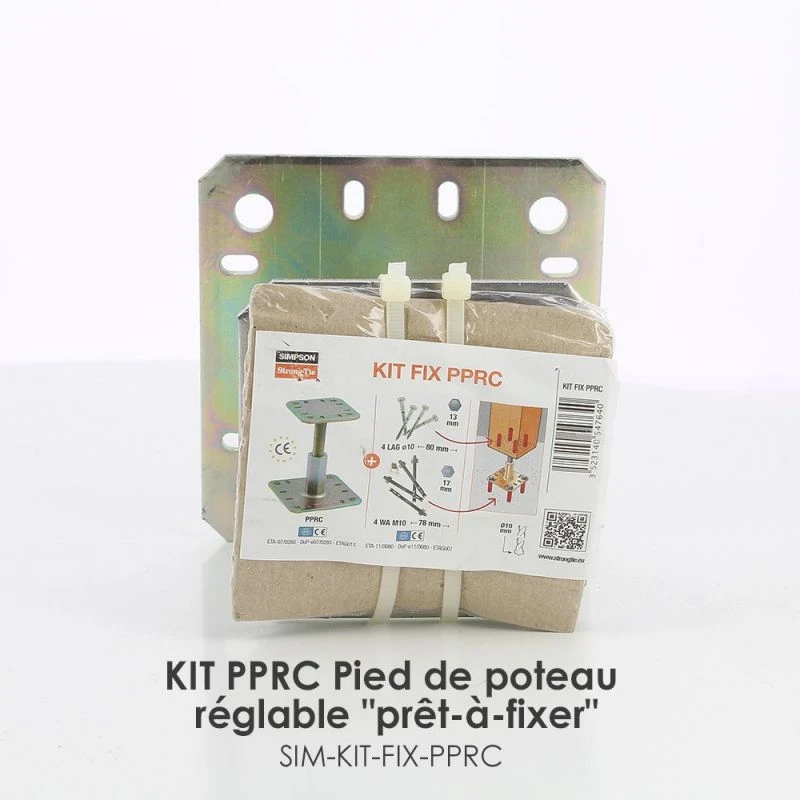 Simpson KIT FIX PPRC Pied De Poteau Réglable Après La Pose - "prêt-à-fixer" 4 Simpson KIT FIX PPRC Pied De Poteau Réglable Après La Pose - "prêt-à-fixer" – Image 2