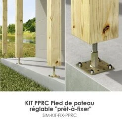 Simpson KIT FIX PPRC Pied De Poteau Réglable Après La Pose - "prêt-à-fixer" 10 Simpson KIT FIX PPRC Pied De Poteau Réglable Après La Pose - "prêt-à-fixer" -Haros Magasin kit fix pprc pied de poteau reglable pret a fixer simpson 3