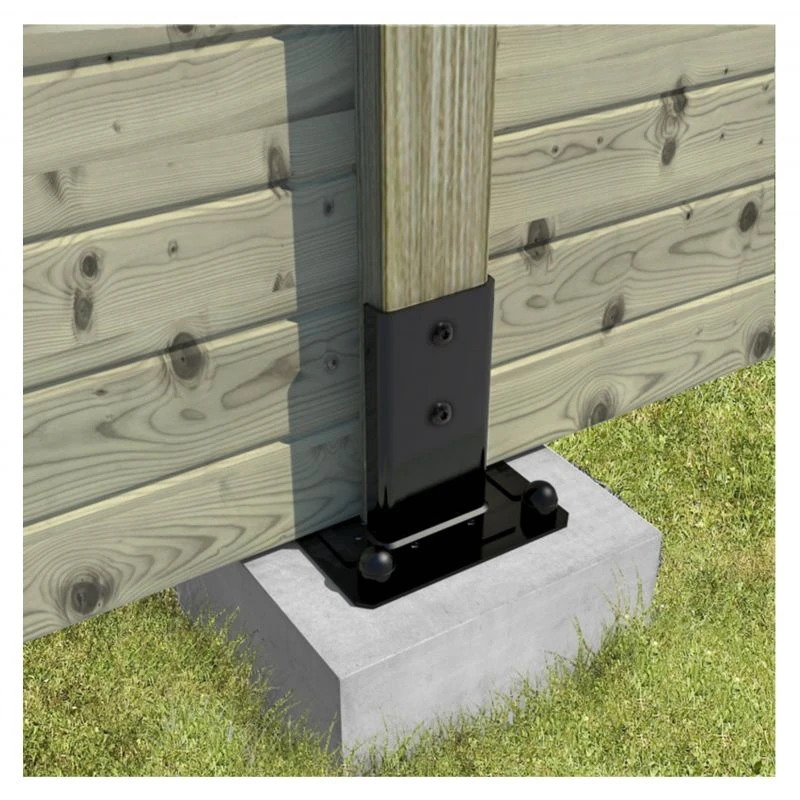 Simpson Kit Pied De Poteau Carré Noir Pour Claustras "prêt-à-fixer" PPJNC 5 Simpson Kit Pied De Poteau Carré Noir Pour Claustras "prêt-à-fixer" PPJNC – Image 3