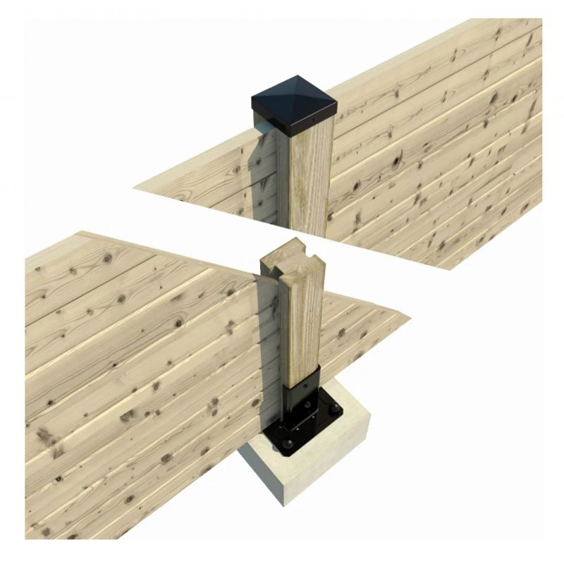 Simpson Kit Pied De Poteau Carré Noir Pour Claustras "prêt-à-fixer" PPJNC 6 Simpson Kit Pied De Poteau Carré Noir Pour Claustras "prêt-à-fixer" PPJNC – Image 4