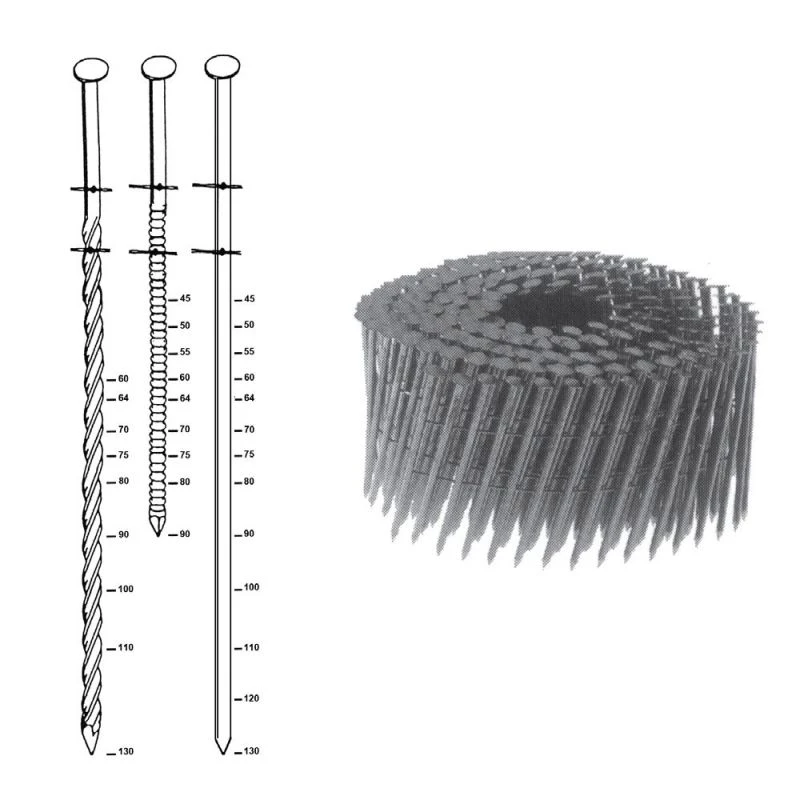 Pointes Coils Clouage 16° - Galva Annelées 25/27*70TB 3 Pointes Coils Clouage 16° - Galva Annelées 25/27*70TB