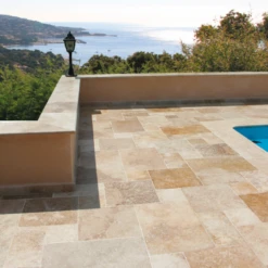 Dalles Opus Romain Travertin Rustic Beige Vieilli 1er Choix -Haros Magasin revetement de sol exterieur interieur opus romain travertin rustic beige viellit 1 2