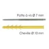 Sachet De 10 Pattes à Vis Longues + Chevilles -Haros Magasin sachet de 10 pattes a vis m7 x 210 chevilles de o10 x 200