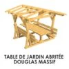Table De Jardin Abritée En Douglas Massif