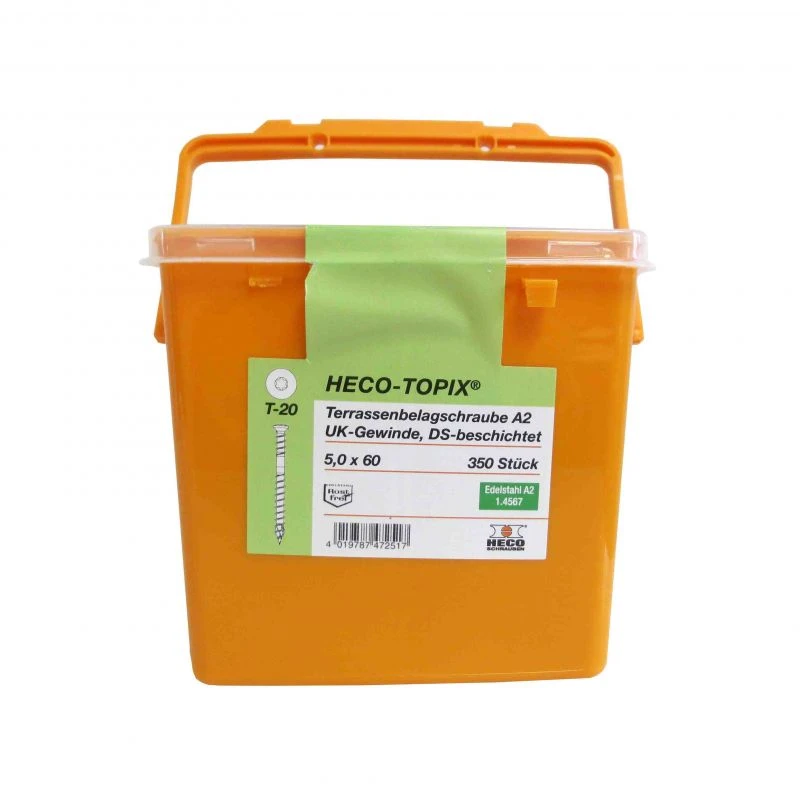 Vis Terrasse - Heco Topix Plus A2 - Tête Fraisée Bombée 4 Vis Terrasse - Heco Topix Plus A2 - Tête Fraisée Bombée – Image 2