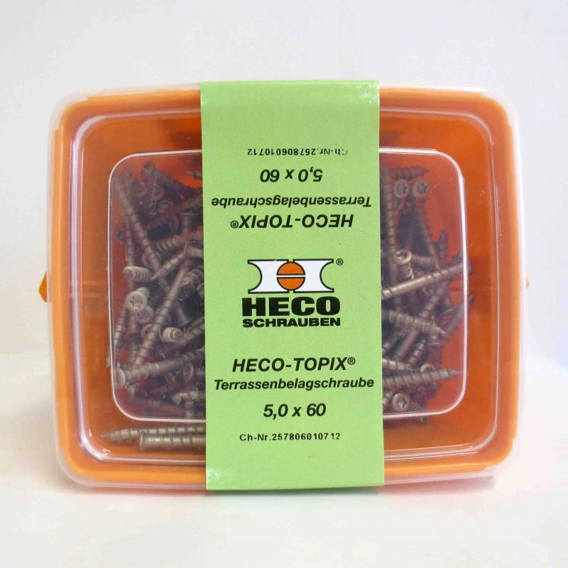 Vis Terrasse - Heco Topix Plus A2 - Tête Fraisée Bombée 5 Vis Terrasse - Heco Topix Plus A2 - Tête Fraisée Bombée – Image 3