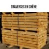 Traverse Paysagère En Chêne - Poutres De Bois Brut - Aménagement Extérieur 2 Traverse Paysagère En Chêne - Poutres De Bois Brut - Aménagement Extérieur -Haros Magasin traverses en chene naturelle