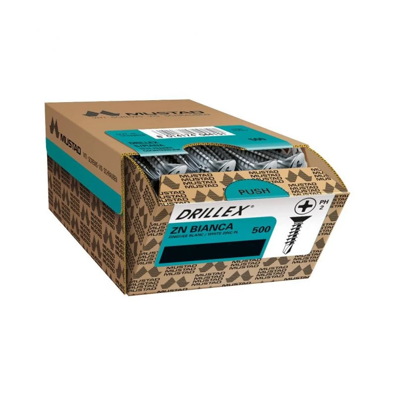 Mustad Vis Autoforeuse Drillex Ø4,2 Mm Pour Profilés Métalliques 3 Mustad Vis Autoforeuse Drillex Ø4,2 Mm Pour Profilés Métalliques